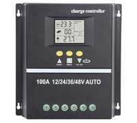 Cocoarm Controlador de Carga Solar MPPT Dual, Puerto USB, Pantalla LCD Retroiluminada, Regulador de Panel Solar, Controlador de Carga Solar Adaptativo de 12 V, 24 V, 36 V y 48 V.