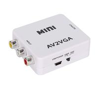 Cocoarm Convertidor de Video Mini AV a VGA 480P con Plug and Play, Reconocimiento Automático de Resolución para Set Top Box, DVD, Monitor