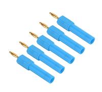 Cocoarm Convierta el Conector Tipo Banana PA Latón Banana Macho A Hembra Conector de 2 Mm A 4 Mm 30 Vac A 60 V DC Máx. 36 A para Sondas, Inversores, Automóviles, Computadoras, Barcos (Blue)
