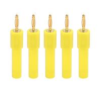 Cocoarm Convierta el Conector Tipo Banana PA Latón Banana Macho A Hembra Conector de 2 Mm A 4 Mm 30 Vac A 60 V DC Máx. 36 A para Sondas, Inversores, Automóviles, Computadoras, Barcos (Yellow)