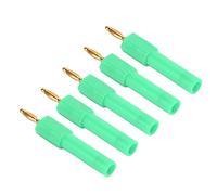 Cocoarm Convierta el Conector Tipo Banana PA Latón Banana Macho A Hembra Conector de 2 Mm A 4 Mm 30 Vac A 60 V DC Máx. 36 A para Sondas, Inversores, Automóviles, Computadoras, Barcos (Green)