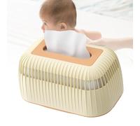 Cocoarm Cubierta para Caja de Pañuelos, Dispensador de Pañuelos de Plástico, Servilletero Rectangular de Gran Capacidad, 10,5 X 13,5 X 21 Cm con Amplia Apertura para Baño, Cocina, Sala de Estar,