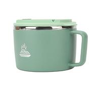 Cocoarm Cuenco para Fideos con Tapa, Cuenco Portátil de Acero Inoxidable 304 para Cocina de Ramen, Capacidad de 1200 Ml para Oficina y Hogar (GREEN)