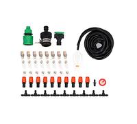 Cocoarm de Riego de Jardín de 8 M, Kit de Riego de PVC PP con Boquilla Rociadora de Nebulización de Salida única, por Goteo Ajustable para Invernadero, Lecho de Flores, Césped, Enfriamiento del Techo