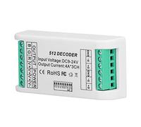Cocoarm Decodificador LED de 3 Canales Controlador RGB de Plástico 9 a 24 V Voltaje Constante Salida 4A para Tira de LED Arandela de Pared Luz de Escenario Mini Decodificador IP44