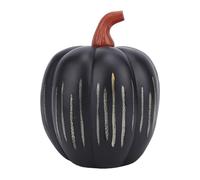 Cocoarm Decoración de Calabaza con Luz, Resina Negra, Iluminación | Funcionamiento con batería AG10, cómodo control por interruptor, acento brillante para pantallas en interiores y exteriores