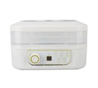 Cocoarm Deshidratador de Alimentos Flujo de Aire 360 Grados Diseño de 3 | Secador de frutas, control de temperatura digital de construcción de PP de 160 W, preparación casera con temporizador de 48
