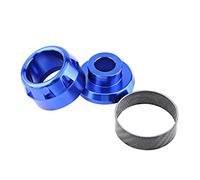 Cocoarm Deslizadores de Horquilla Delantera de Fibra de Carbono para Motocicleta, Protección contra Caídas Mecanizada CNC para Horquilla Delantera, Par Izquierdo Derecho (BLUE)