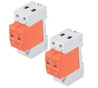 Cocoarm Dispositivos de Protección contra Sobretensiones 2P SPD Disyuntor Retardante de Llama para PC AC 420 V RMU1 C40 con Montaje en Riel de Ventana Visual para Distribución de Energía en el Hogar