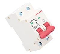 Cocoarm Disyuntor en Miniatura 2P Carcasa de PC Disyuntor de Corriente AC 400V DZ47 63 Instalación en Riel DIN Ventana Visual 4500A 6000A para Oficina y Distribución Residencial (32A)