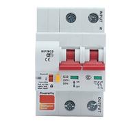 Cocoarm Disyuntor Inteligente 2P WiFi Disyuntor AC220V PA66 Shell Ignífugo Aplicación Control Remoto Disparo por Sobrecorriente 6000V para Energía Doméstica Iluminación Exterior Luz de Calle (32A)