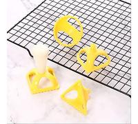 Cocoarm DIY Dumpling Maker Molde de PP de Grado Alimenticio para Bola de Masa, Juego de 4 Formas, Redondo, Cuadrado, Triángulo, Corazón, Fácil Corte, Prensa de Relleno para Raviolis, Pasteles de Mano,