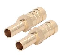 Cocoarm Empalmador de Conexión de Púas Reductor de Púas para Manguera de Latón 2 Piezas Conector de Reductor Hexagonal para Conectar Diferentes Mangueras Tuberías y Accesorios Construcción de Latón