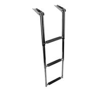 Cocoarm Escalera para Barco Pontón de 3 Escalones, Acero Inoxidable 304, Antideslizante, Resistente, Telescópica, Escalera de Embarque para Fueraborda y Yates