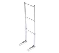 Cocoarm Escalera Telescópica para Barcos Escalera de Plataforma de Baño de Acero Inoxidable 316 de 3 Escalones con Escalones Antideslizantes y Correas de Cierre Táctil para Pontones, Yates, Barcos
