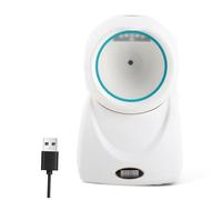 Cocoarm Escáner de Código de Barras de Escritorio Escáner de Código QR con Cable USB CMOS Exposición Global 3 Modos de Escaneo Lectura de Pantalla para Supermercado POS Minorista Biblioteca Almacén