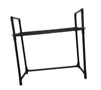 Cocoarm Estante de Almacenamiento de Cocina para Encimera, Estante de Metal para Microondas, 50,5 X 51 X 27 Cm, Más Ancho de un Nivel con Ganchos y Pasamanos para Horno de Condimentos para Microondas