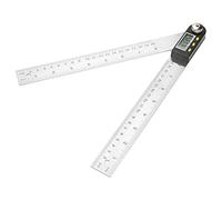 Cocoarm Finder de ángulo Digital, Proractor de Acero Inoxidable de 7 Pulgadas de 200 Mm con Pantalla LCD