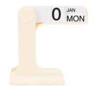 Cocoarm Flip Perpetual Calendar Flipping Simple Calendar Desktop Decoration Stress Relief Ornament with Modern Design for Home Office Living Room (WHITE)