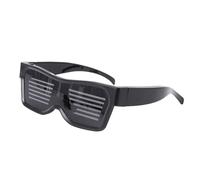 Cocoarm Gafas LED Gafas con Luz ABS Rojas con Control de Aplicación Bluetooth 200 LED Recargable por USB Tiempo de Ejecución de 5 Horas Animación de Texto Pantalla de Música para Fiestas Festivales