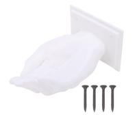 Cocoarm Gancho de Pared para Llaves con Forma de Mano, Soporte para Llaves con Forma de Mano, Gancho de Montado en la Pared para, de Artístico único con 4 (WHITE)