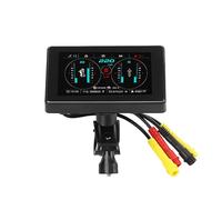 Cocoarm Grabador de Motocicleta Velocímetro GPS de Metal ABS con Pantalla LCD de Doble Lente IP67 Alarma de Exceso de Velocidad a Prueba de Agua Monitoreo de Voltaje para Conducción Diaria y Turismo