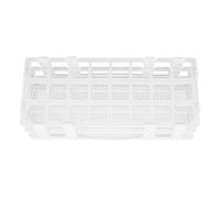 Cocoarm Gradilla de Plástico para Tubos de Ensayo de 24 Orificios Soporte para Tubos de Muestreo Desmontable 25 X 25 Mm ABS Ensamblaje de 3 Capas Almacenamiento Plano Fácil de Limpiar para Uso en