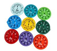 Cocoarm Hechos Matemáticos Fidget Plástico Aprendizaje de Matemáticas Juguete Giratorio 9 Piezas Número y Símbolo Whirligig Colores Brillantes Práctica de Dedos para Niños Aula Juego de Chat en Casa