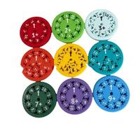 Cocoarm Hechos Matemáticos Fidget Plástico Aprendizaje de Matemáticas Juguete Giratorio 9 Piezas Número y Símbolo Whirligig Colores Brillantes Práctica de Dedos para Niños Aula Juego de Chat en Casa