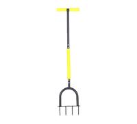 Cocoarm Herramienta de Aireación de Césped Aireadores Manuales de Césped con Placa de Pie de 4 Puntas Herramienta de Aireación de Suelo de 37,8 Pulgadas para el Cuidado del del Jardín Adultos