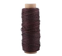Cocoarm Hilo de Coser Encerado, Hilo Plano para Coser Cuero de 1 Mm X 50 M, para Costura a Mano para Reparación de Zapatos, Manualidades de Cuero y Usuarios de (Café Profundo)