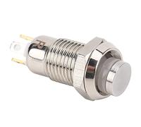 Cocoarm Interruptor de Botón Pulsador de 8 Mm, Interruptor de Arranque Momentáneo de Acero Inoxidable con Luz, Montaje en Panel IP65 con Rosca M8 de 3 V 1 A para Inicio de Equipos de Control de