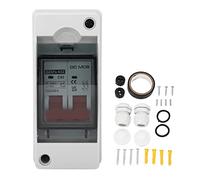Cocoarm Interruptor de Circuito DC, Interruptor de Aislador en Miniatura 2p 50A IP65 Circuito Fotovoltaico Solar con Diseño Transparente