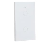 Cocoarm Interruptor de Luz Interruptor Táctil de Vidrio Templado 2 Gang AC 100 a 240 V Control de Voz Temporizador Grupo Compartido para Pared de EE. UU. Hogar Inteligente Sala de Estar Dormitorio