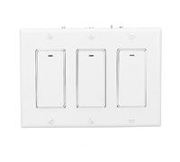 Cocoarm Interruptor de Pared WiFi Inteligente, Interruptor de Luz de Pared WiFi Táctil para PC AC100 a 240 V Unipolar 3 Bandas, Aplicación Remota Control de Temporizador de Voz para el Hogar,