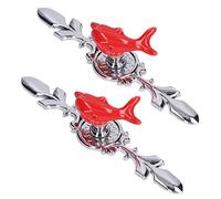 Cocoarm Juego de 2 Pomos de Gabinete de Aleación de Zinc con Placa Trasera Extraíble, Color Rojo para Armario, Muebles de Cocina, Fácil Instalación, Aspecto Decorativo, Amplia Aplicación (1077D