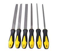 Cocoarm Juego de Limas, 6 Piezas, 200mm, Incluye Lima Triangular, Semicircular, Redonda y Cuadrada