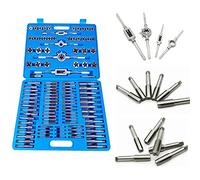 Cocoarm Juego de machos y terrajas de 110 Piezas, Acero M2-M18, Sistema métrico, Herramienta Profesional