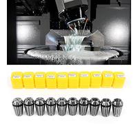 Cocoarm Juego de Mandril de Resorte de Acero de Alta Velocidad con Mandril ER16, 10 Tamaños de 1 Mm a 10 Mm Accesorio para Máquina de Fresado y Grabado CNC Resistente a la Presión para Uso Industrial