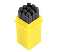 Cocoarm Juego de Punzones de Acero Al Carbono Juego de Sellos de Metal 36 Piezas Sellos de Números de Letras de 4 Mm Acero con Alto Contenido de Carbono con Estuche de Almacenamiento para Metal Cuero