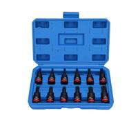 Cocoarm Juego de Vasos Hexagonales, 3/8 Pulgadas, Acero S2, 12 Piezas, con | Revestimiento Negro Resistente Al óxido, Resistente Al Aceite, a Prueba de Golpes, Marcado con Identificación de Tamaño y