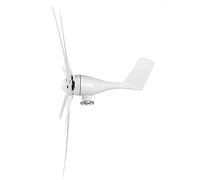Cocoarm Kit de Aerogeneradores Generador Eólico de Aleación y Plástico 200W 6 Aspas 12V 24V 48V Diseño de Imán Permanente para Barcos Cabinas Terrazas y Casas Móviles (24V)