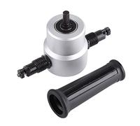 Cocoarm Kit de Cortador de Láminas de Metal, Accesorio de Cortador de Taladro de Doble Cabezal para Acero, Cobre, Aluminio, Acero Inoxidable, Herramienta de Corte Ajustable de 360 grados para