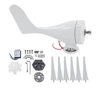 Cocoarm Kit de Generador de Turbina Eólica, Generador de Turbina Eólica de 6 Aspas de Fibra de Nailon de 200 W con Controlador, Guiñada Automática de Baja Velocidad de Arranque para Monitoreo de