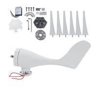 Cocoarm Kit de Generador de Turbina Eólica, Generador Eólico de 6 Aspas de 400 W con Aspas de Fibra de Nailon y Motor PM, Guiñada Automática de Baja Vibración para Uso Fuera de la Red en Barcos de