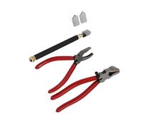 Cocoarm Kit de Herramientas para Cortar Vidrio, Kit de Alicates para Correr de Vidrio de Acero con Alimentación de Aceite, Punta de Carburo, Cortador de, 9 Piezas para Azulejos, Mosaicos, Vidrieras,