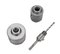 Cocoarm Kit de Sierra Perforadora, Acero de Tungsteno, Taladro Percutor Eléctrico para Piedra de Ladrillo de Hormigón, Profundidad de 60 Mm y 80 Mm para Aire Acondicionado y Plomería