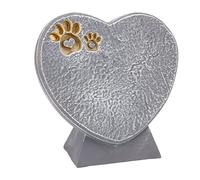 Cocoarm Lápida de Animales en Forma de Corazón, Piedra Conmemorativa para Perros y Mascotas de Resina, 7,3 X 6,9 Pulgadas, Grabado Artesanal, Decoración de Pie Resistente a la Intemperie para Patio