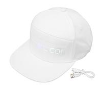 Cocoarm LED Smart Hat, App Editable Mensaje Cap con Pantalla Extraíble para Fiestas Eventos Publicidad Promoción (WHITE)