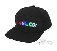 Cocoarm LED Smart Hat, App Editable Mensaje Cap con Pantalla Extraíble para Fiestas Eventos Publicidad Promoción (sombrero negro)